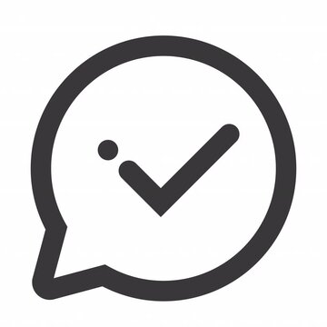 Chat Check animation icon for social media, presentations, videos, websites. Alpha Channel