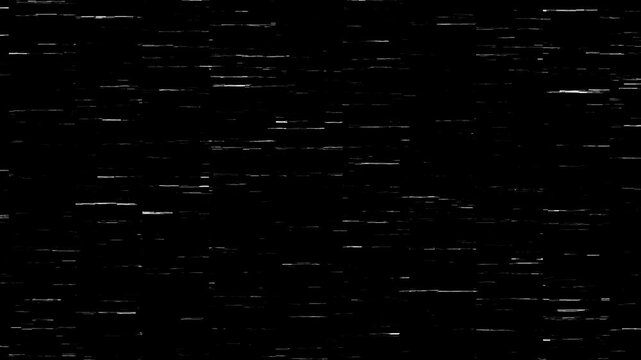 No signal white noise artifacts. Analog Static Noise texture overlay. Horizontal stripes offset . VHS Glitch. Bad TV signal. CRT transitions. Scan lines interference. Distorted VCR 4k video