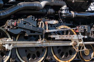 steam locomotive wheels © Sandra J Photography