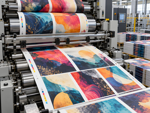 Ultra Realistic Book Spine Gluing and Binding Process in Automated Publishing Factory Premium Industrial Photography
