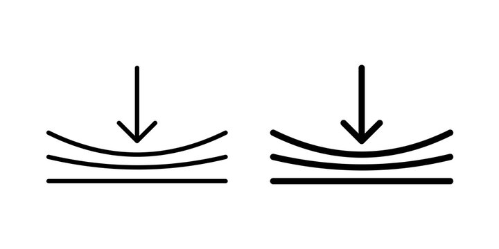 Compress icon flat outline in black