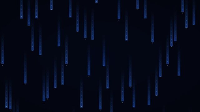 Blue Binary Code Waterfall Streams Loop
