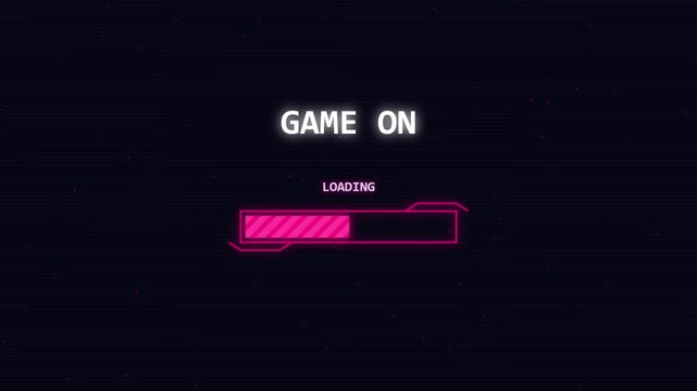 Game On Loading Screen Neon Gaming Motion Graphics