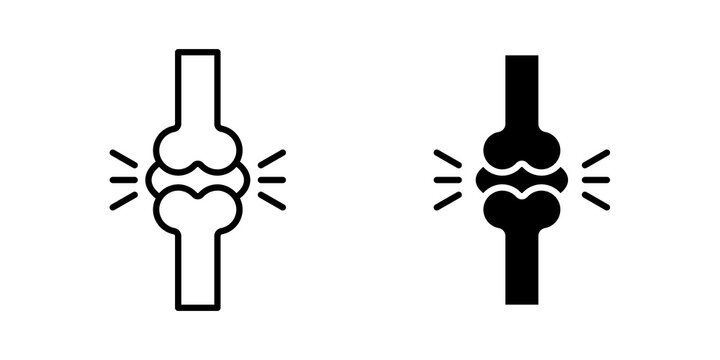 Joint icon flat outline in black