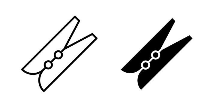 Peg icon flat outline in black