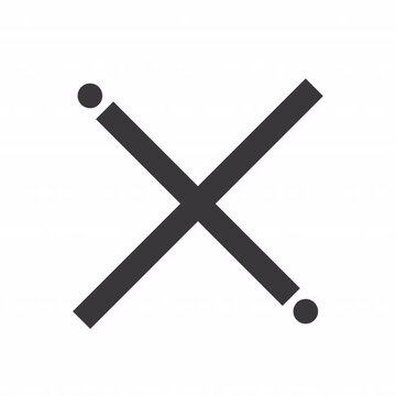 Cross animation icon for social media, presentations, videos, websites. Alpha Channel