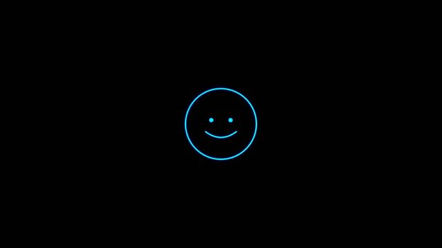 Blue neon corner brackets forming a digital focus frame on a solid black background for video overlay.