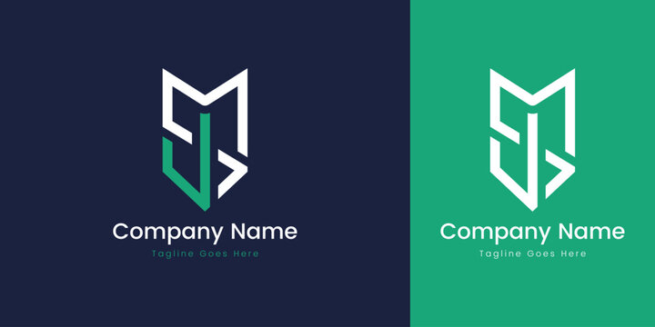 Letter MSJ Logo Design Vector