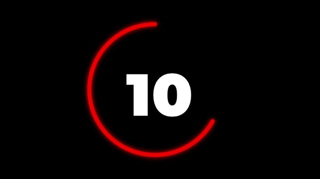 countdown in red