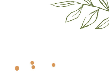 Fototapeta premium Png aesthetic leaf border, transparent background