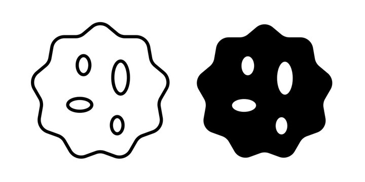 White blood cell icon flat outline in black