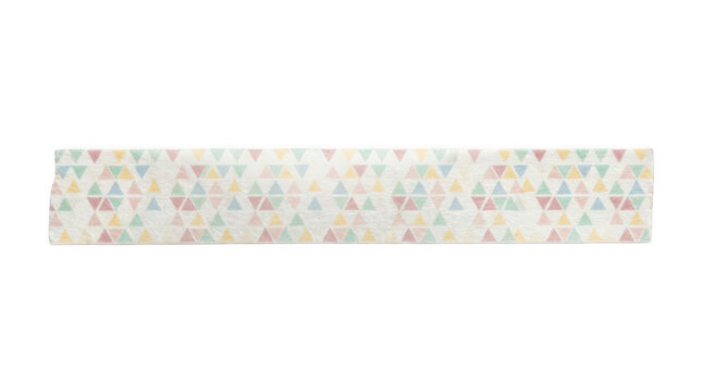 Strip of patterned washi tape isolated on transparent background