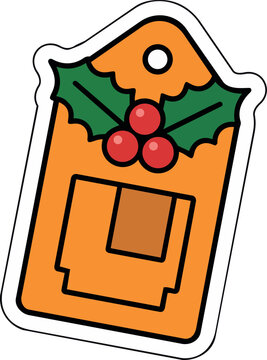 Christmas Retro Gaming Gift Tag with Save Icon and H