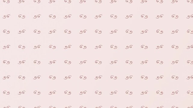 Soft rose gold filigree pattern background seamless loop