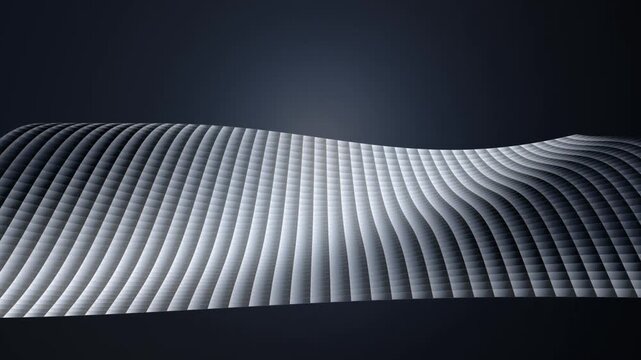 Abstract liquid chrome wave motion seamless loop background