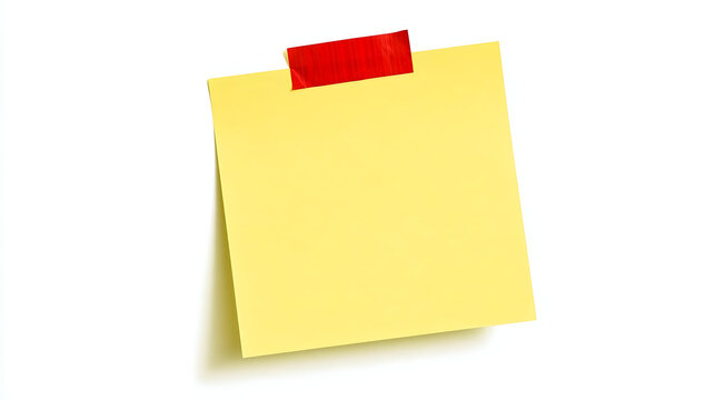 Sticky note with duct tape, post it note paper, memo reminder with adhesive tape, sticky paper note with clipping path isolated on white background background Stock Vector