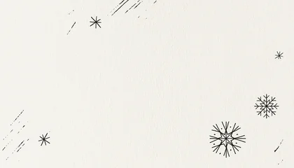 Fotobehang Bosdieren Beige Christmas background, snow flakes border  © Rawpixel.com