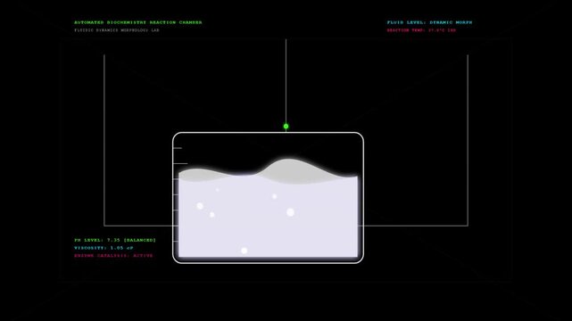 Automated Biochemistry Lab Reaction Interface with Fluid Color Changing Simulation and Data Analysis