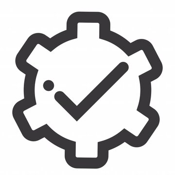 Setting Check animation icon for social media, presentations, videos, websites. Alpha Channel