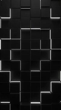 Dark Mode 3D Geometric Kinetic Wave Background
