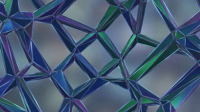 Abstract geometric pattern with reflective surfaces for design