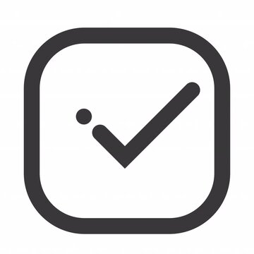 Rounded Check animation icon for social media, presentations, videos, websites. Alpha Channel