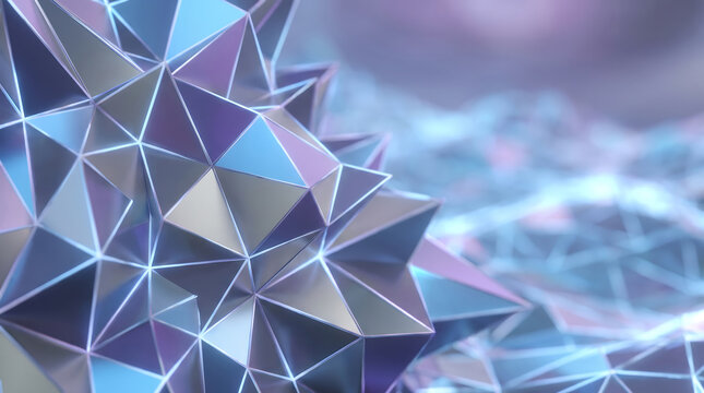 Abstract geometric pattern with colorful facets for digital design