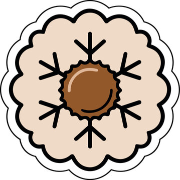 Christmas Snowflake Beer Gift Tag with Bottle Cap Center
