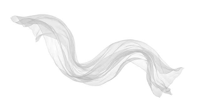 A flowing white scarf for the concept of elegance and grace.