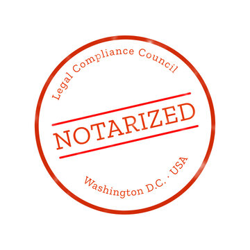 Notarized official round stamp