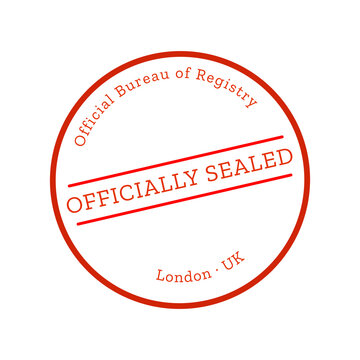 Officially sealed red circular stamp