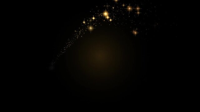 Magical Golden Sparkling Particle Dust Trail Animation