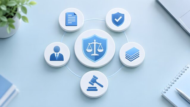 Navigating the complexities of modern law a visual representation of legal concepts justice and protection in today's society