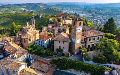 Naklejka premium View of Neive in the Province of Cuneo, Piedmont, Italy