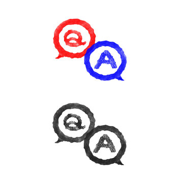 はんこ風のQ&A吹き出しセット