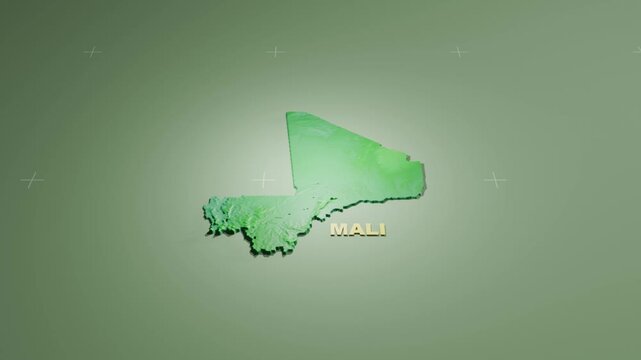 Detailed 3D Terrain and Elevation Map of Mali