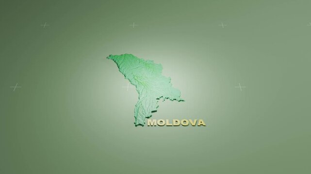 Detailed 3D Terrain and Elevation Map of Moldova
