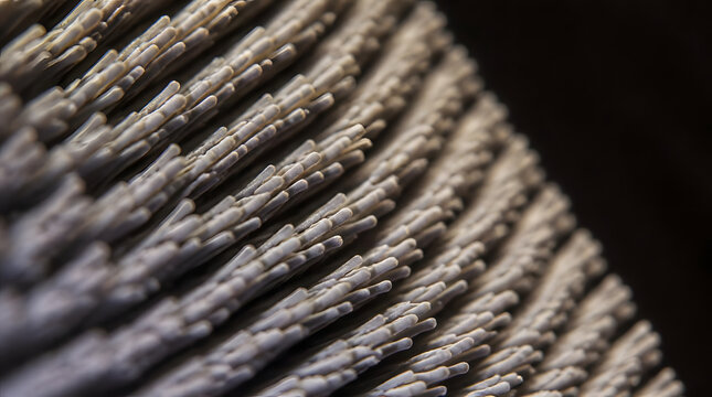 Extreme Macro Shot of Dense Fuzzy Gecko Foot Setae with Adhesive Dry Microfibrils