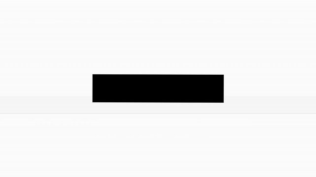 Minimalist black rectangle moving on white textured background