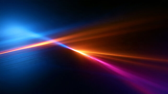 Light Rays Converging Toward Center Point