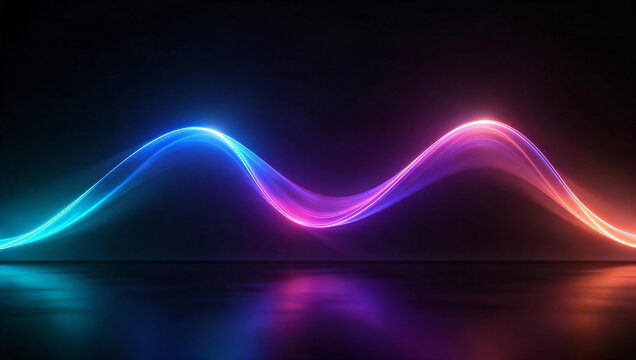 Neon Wave Light Abstract Digital Background