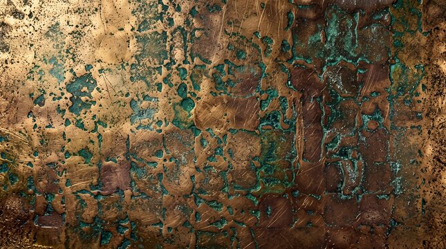Rusty Metal Surface with Weathered Patina Texture