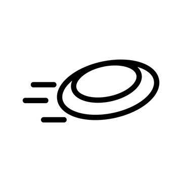 Throwing Disk Icon Vector Symbol Design Illustration
