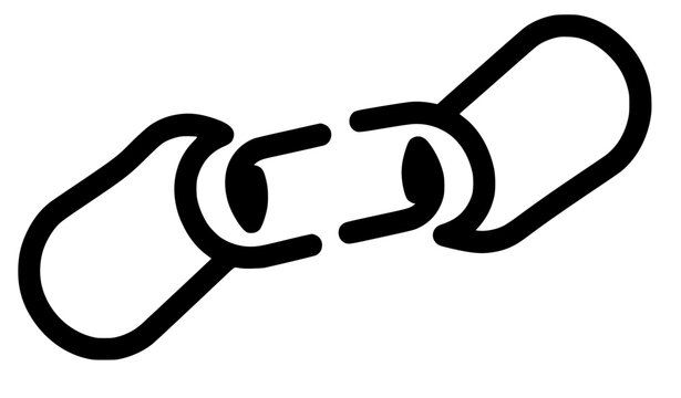 Unlink Broken Chain Outline Icon Vector