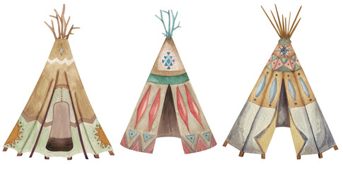 Traditional Boho Tent Clipart © Artstronomi