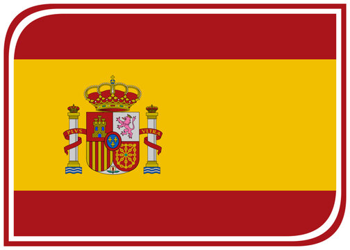 Spain Flag Leaf Badge Icon Transparent SVG Vector