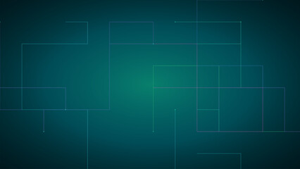 Fototapeta premium Abstract digital background with glowing neon lines forming a geometric grid pattern