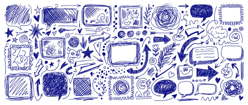 Flat design technology icons isolated on transparent background. Modern digital symbols for tech. Computer, Server, WiFi, Cloud, Battery, Camera, Printer, Arrow, Gear, Settings, USB, Flash, Lock,.