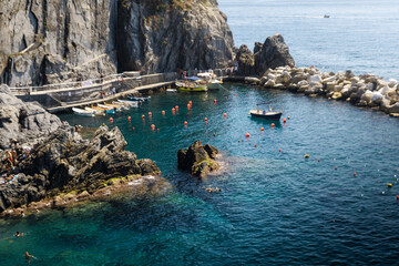 Rowing Boats in a Mediterranean Bay  © Yanick