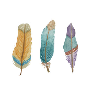 Colorful Feathers 1 Clipart